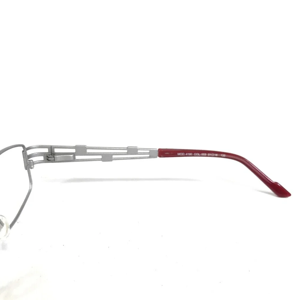 Cazal Eyeglasses Frames MOD.4190 COL.003 Matte Red Silver Rectangular 51-16-135